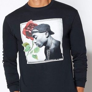 Rose Tupac Long Sleeve Tee